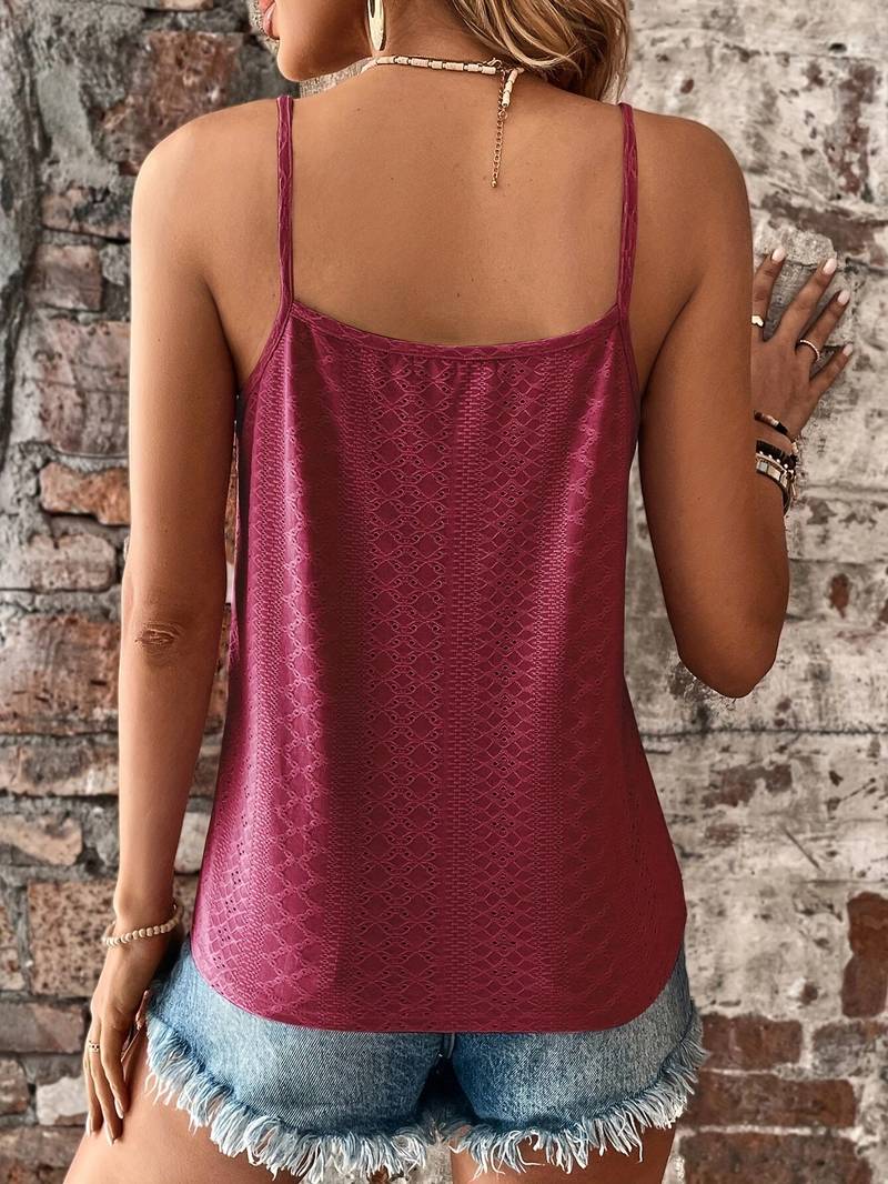 Top En Dentelle Avec Bretelles Fines Et Décolleté En V Pour Femme | Idéal Pour Saison Estivale Et Sorties