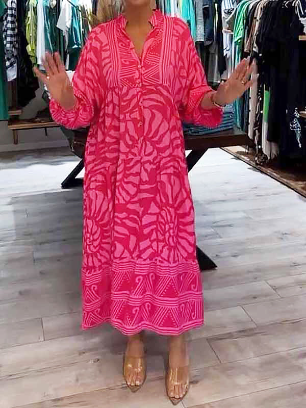 Mira | Robe Imprimée à Décolleté en V (Presque épuisée)