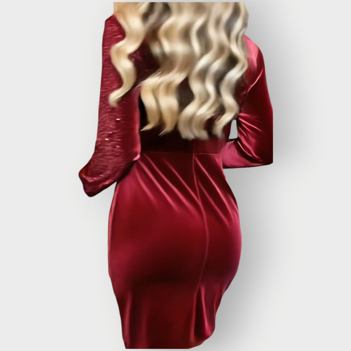 Robe de Cocktail pour Femmes | Manches Longues Asymétriques