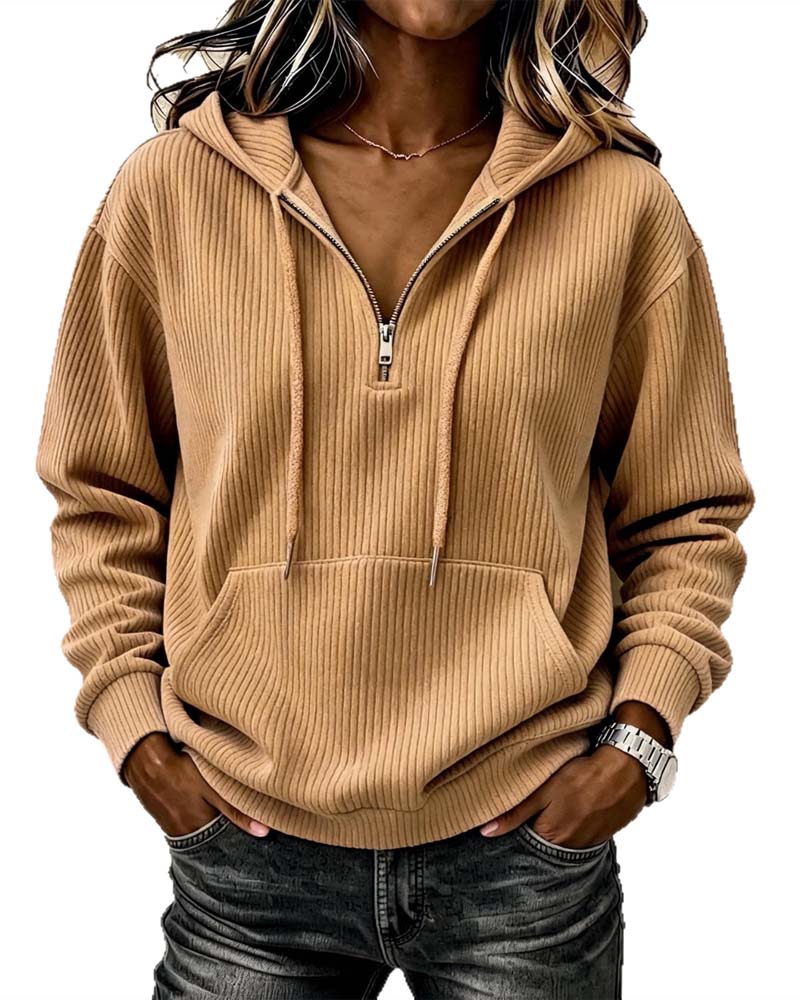 Hoodie à Manches Longues Fashion