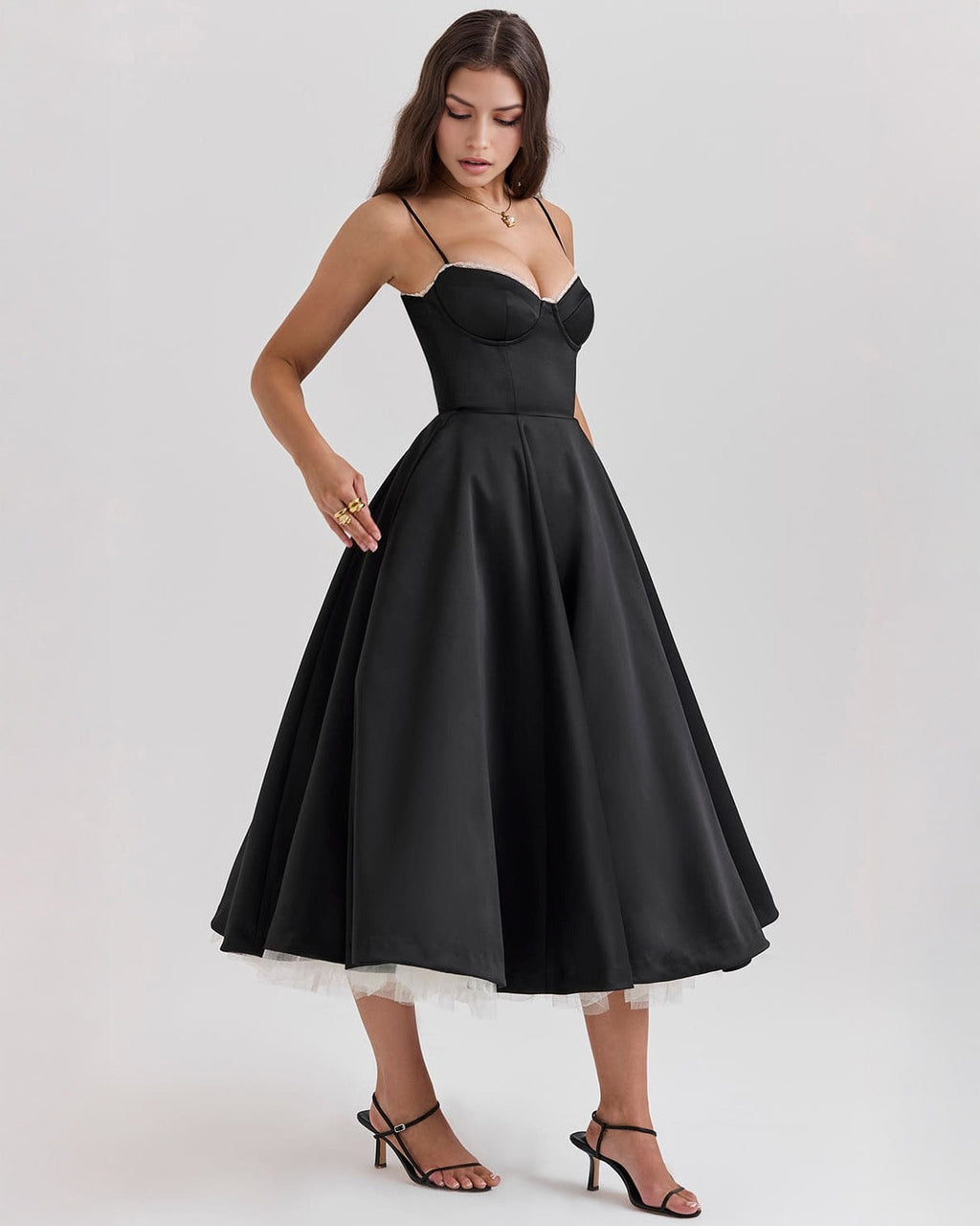 Ophira™ - Robe Midi Corset Élégante