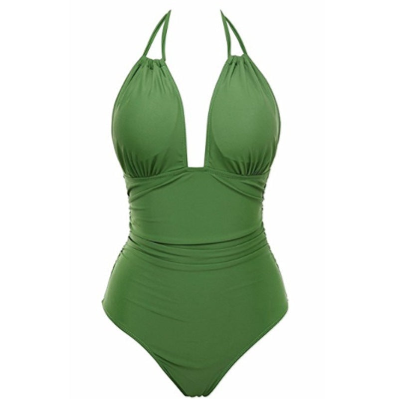 Maillot de bain floral pour femmes avec décolleté plongeant R&B