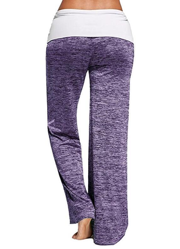 Pantalon de lounge doux pour femmes avec jambe large et ceinture repliée Echo Archive
