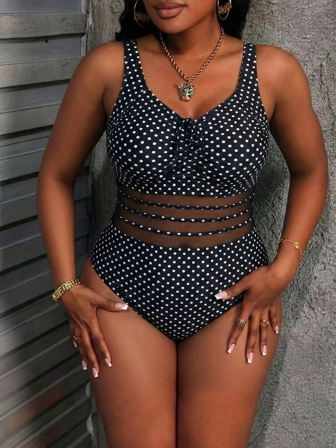 Rosavie | Maillot de bain élégant avec motif à pois classique