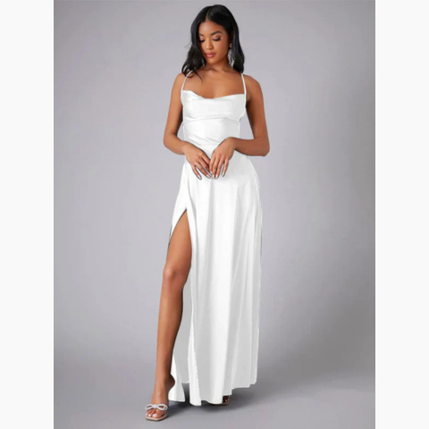 Robe de soirée à fente haute pour femme | Maxi