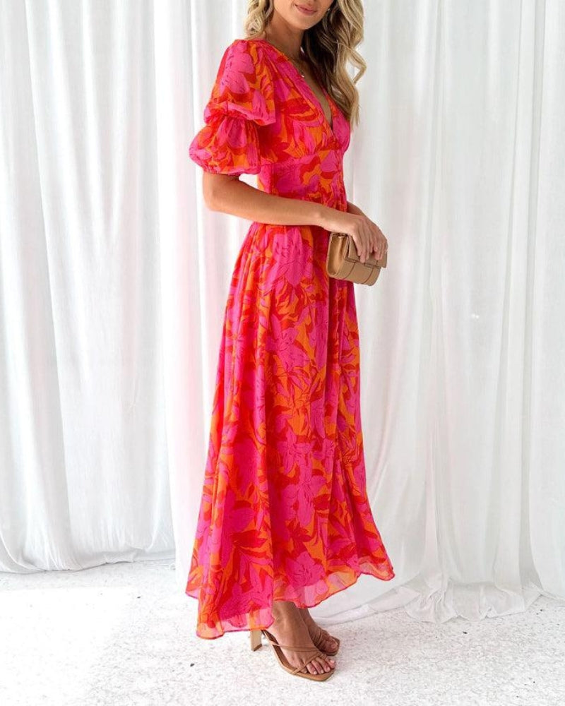 Derana™ - Robe Maxi Rose