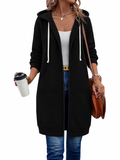 Hoodie Zippé Long Femme | Mi-Long & Confortable