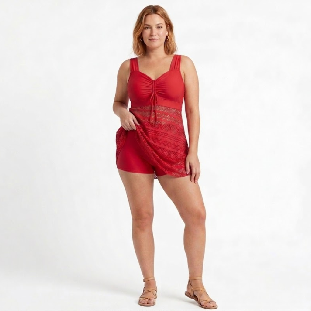 Maillot de Bain Tankini Ensemble de Tankini Femme Taille Haute avec Shorty