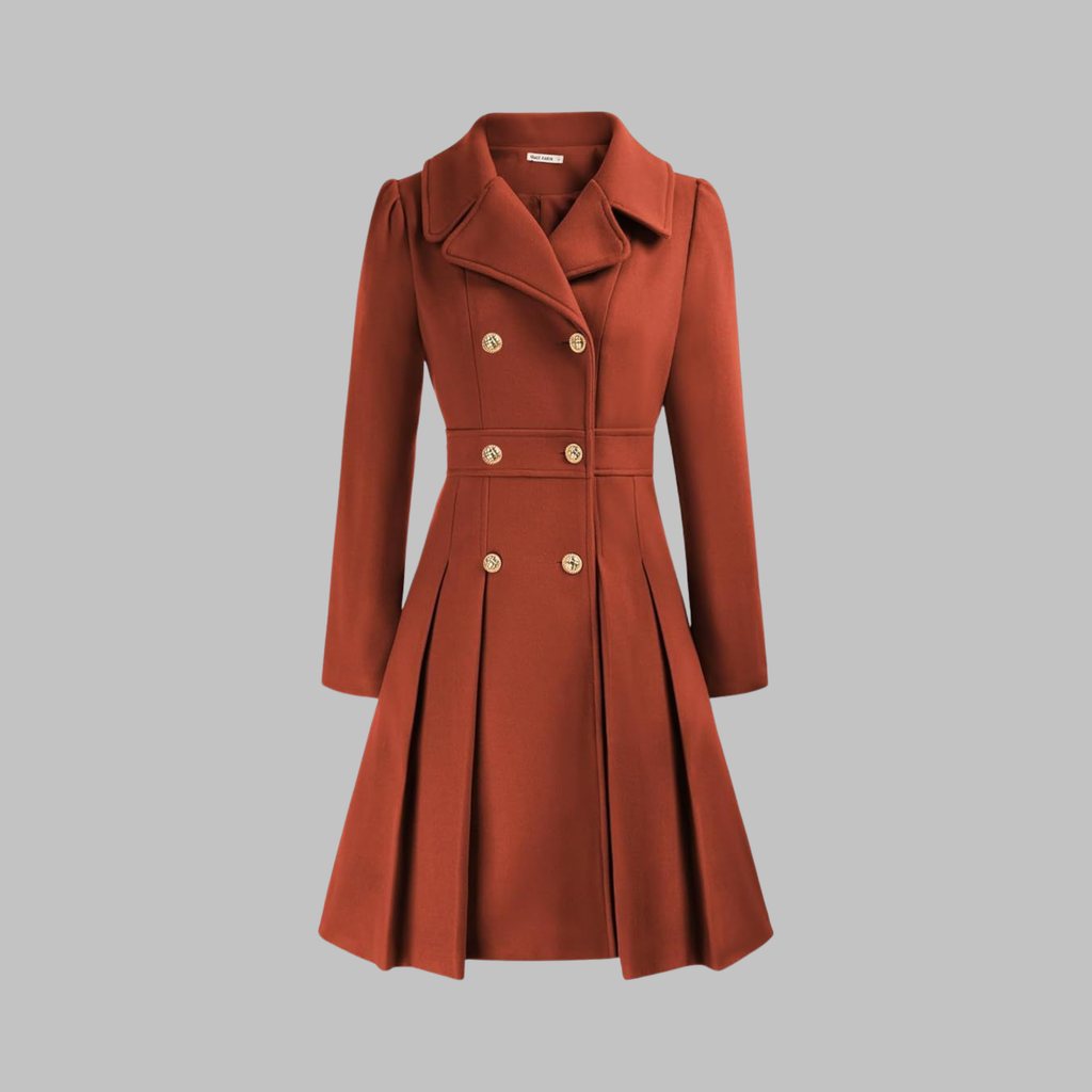 Manteau Double Boutonnage Femme – Coupe Classique et Élégance Intemporelle