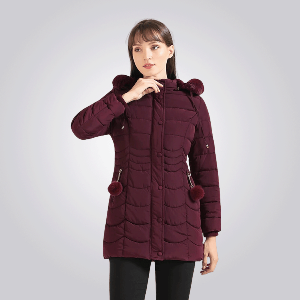 Saskia - Élégant Long Manteau D'hiver Matelassé