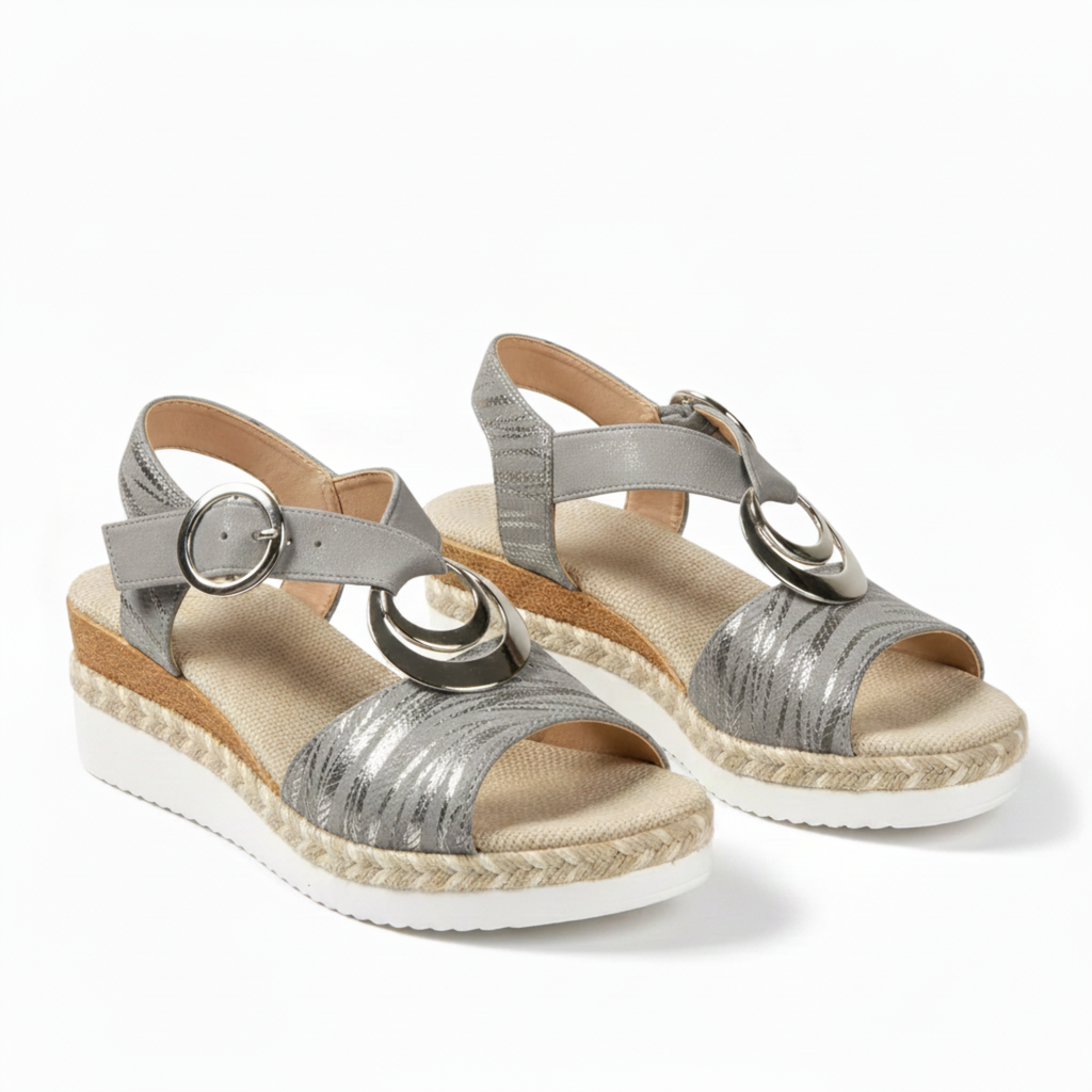 Sandales à Bride Arrière pour Femme Chaussures Rétro à Petit Talon et Boucle