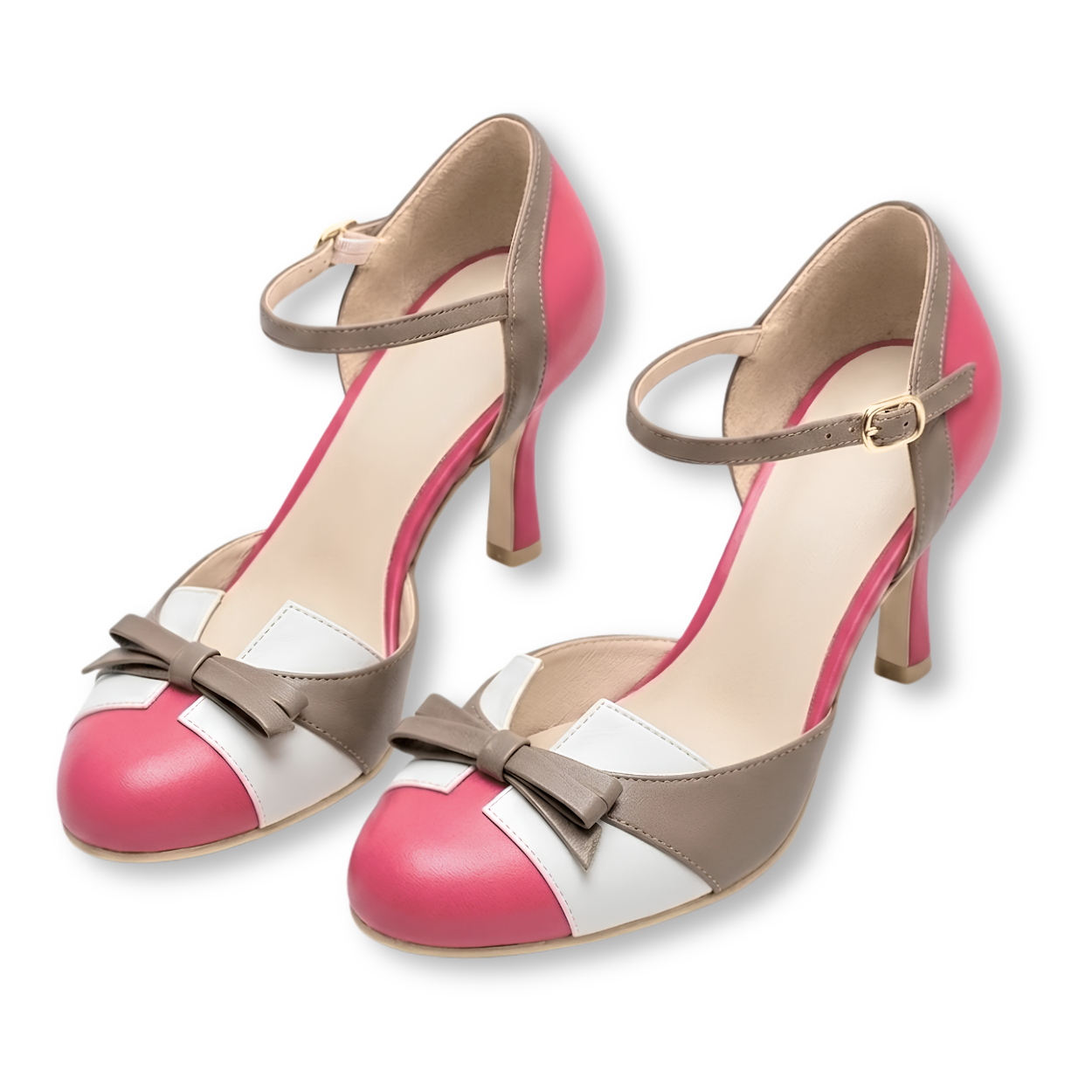 Escarpins à Talons pour Femme avec Bride de Cheville et Bout Pointu