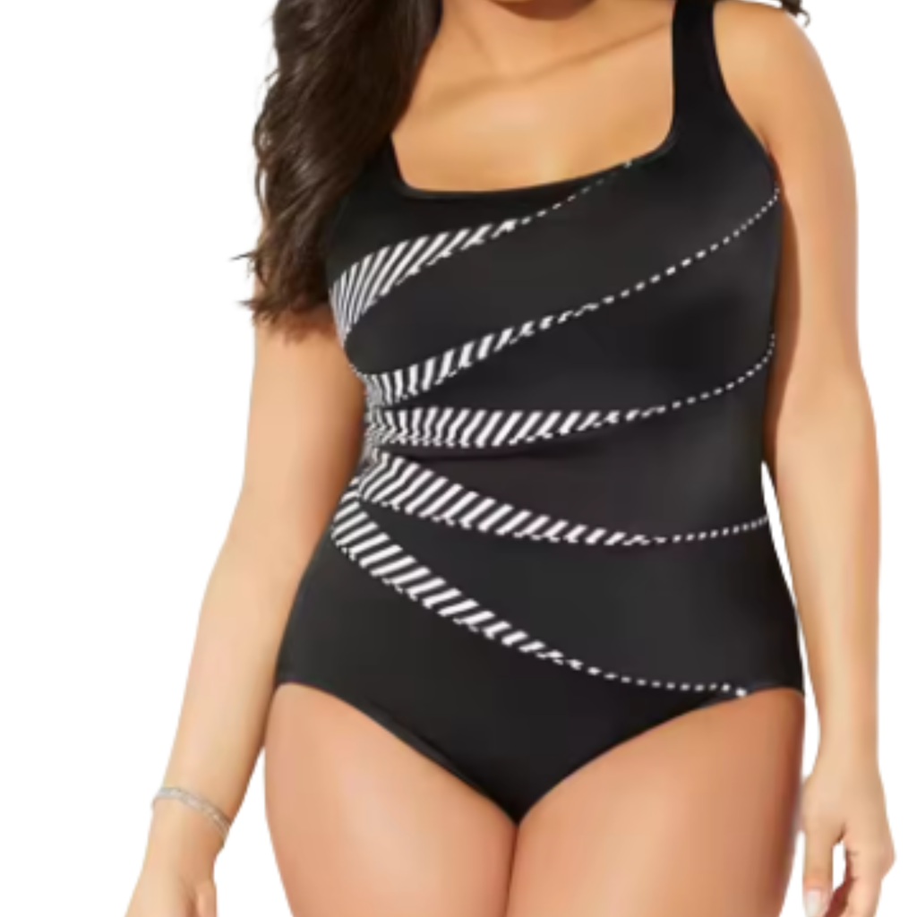 Maillot de Bain Une Pièce pour Femme à Imprimé Floral Grande Taille