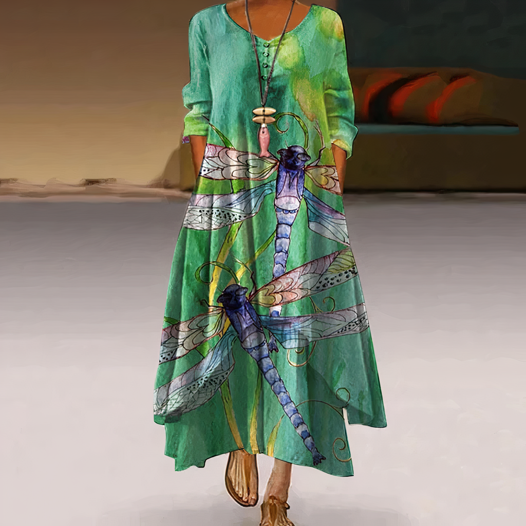 Flora | Robe Maxi Longue à Imprimé Floral pour Femmes