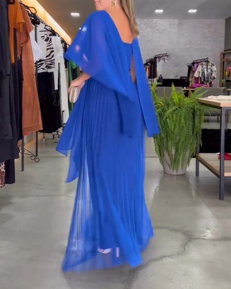 Robe Maxi A Ligne Col Rond