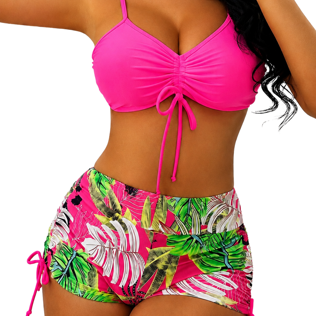 Emelita | Ensemble de maillot de bain accrocheur avec style short