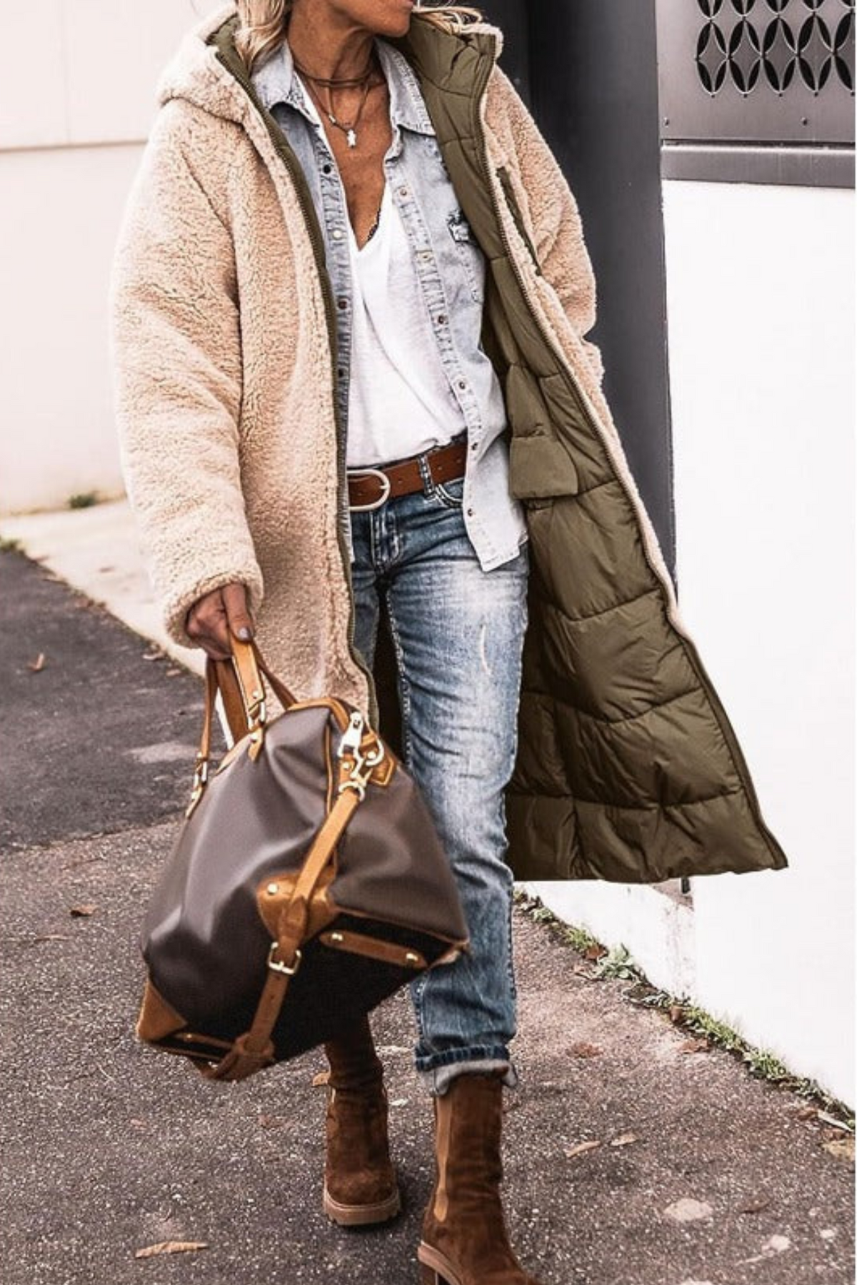 Sasha | Élégant Manteau Réversible