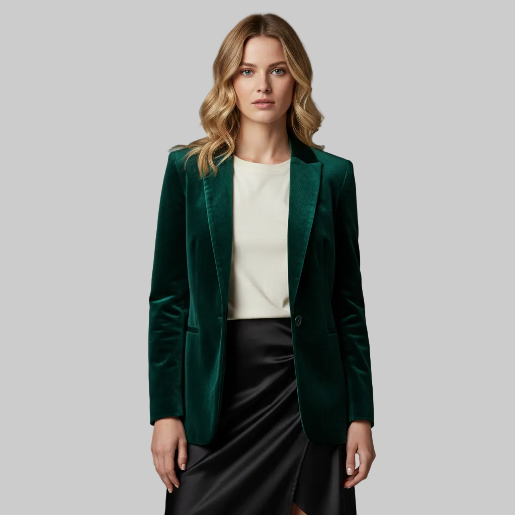 Blazer ajusté en velours