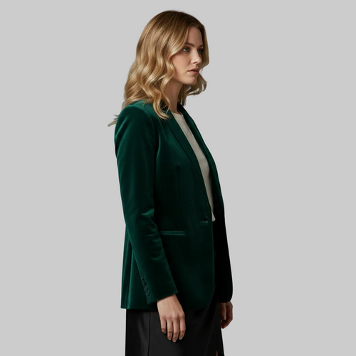 Blazer ajusté en velours