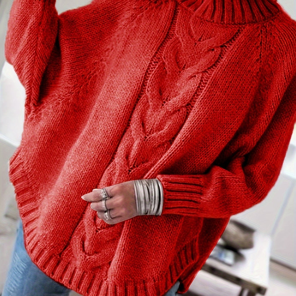 Nora | Pull en tricot doux et élégant avec col roulé