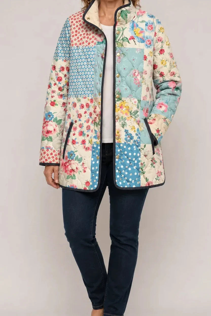 Lisa | Veste matelassée élégante et confortable pour femmes avec motif floral