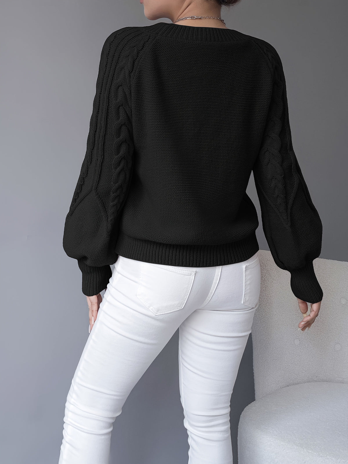Louise - Pull Oversized Élégant en Câble