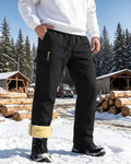 Pantalons cargo droits doublés en polaire pour hommes