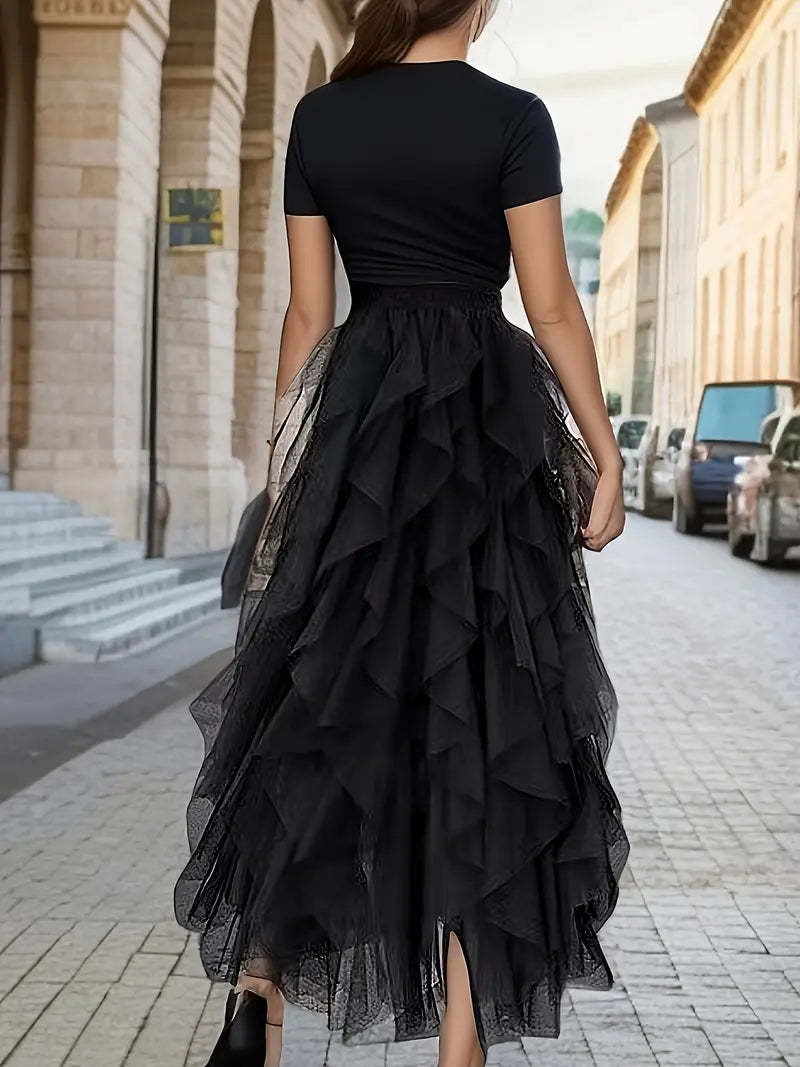 Cecil™ - Jupe Tutu en Tulle à Superpositions Élégantes