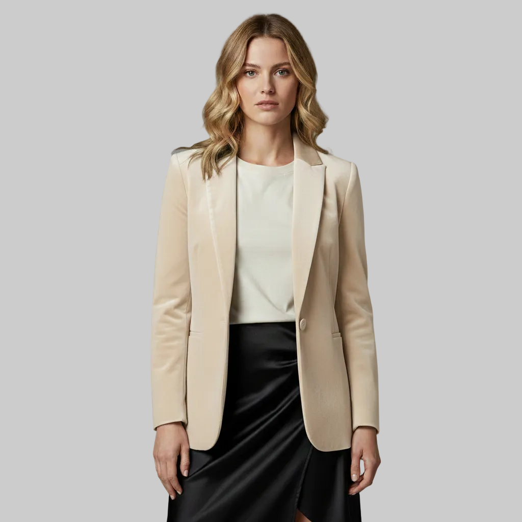 Blazer ajusté en velours