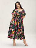 Cariella | Robe Midi Féminine avec Manches Flottantes