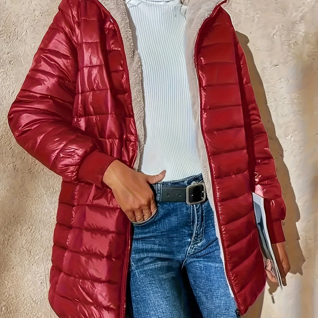 Esther - Manteau d'Hiver Long et Élégant Matelassé