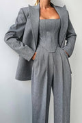 Luna | Ensemble de Blazer Trois Pièces à Double Boutonnage pour Femmes