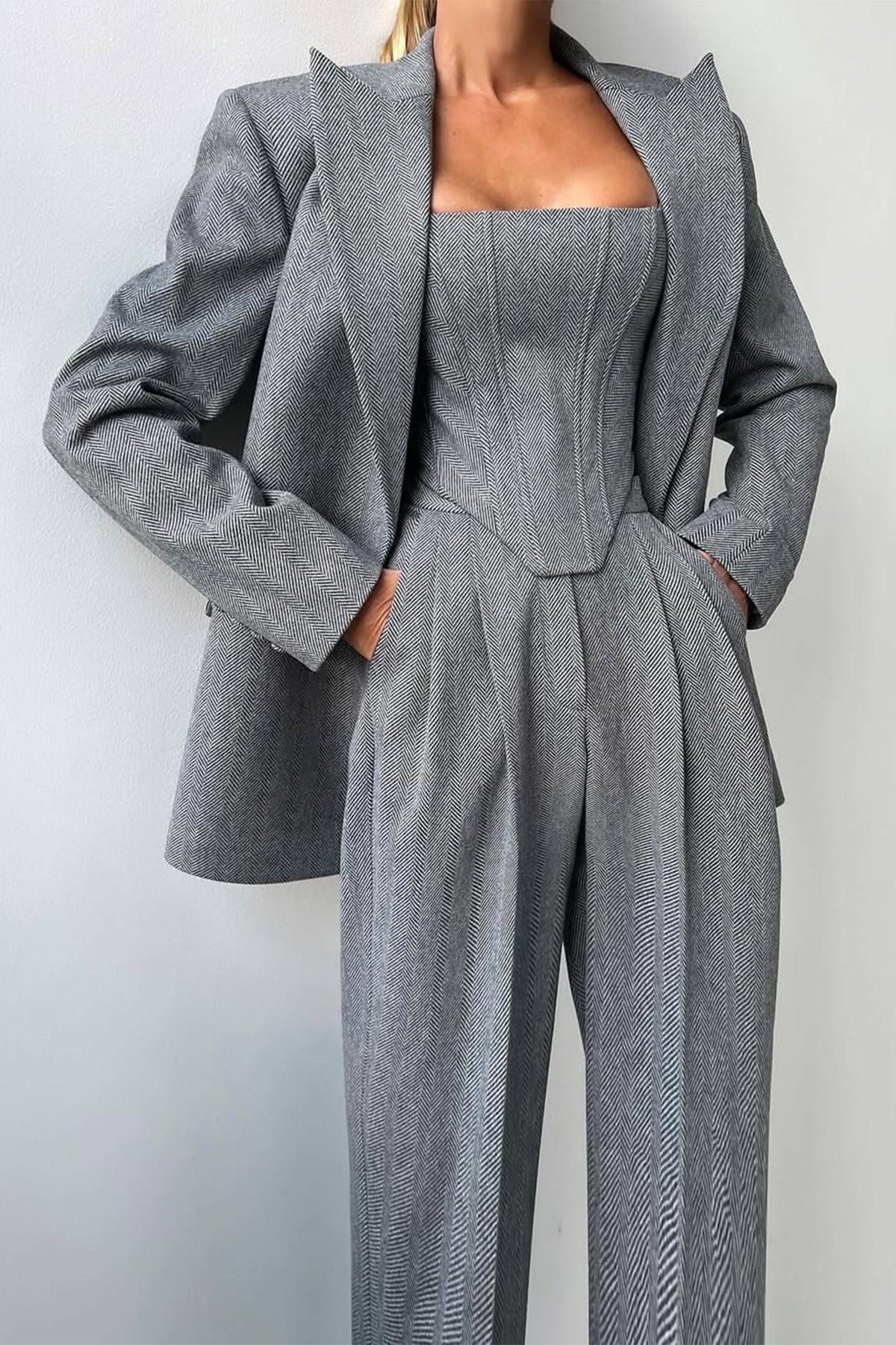 Luna | Ensemble de Blazer Trois Pièces à Double Boutonnage pour Femmes