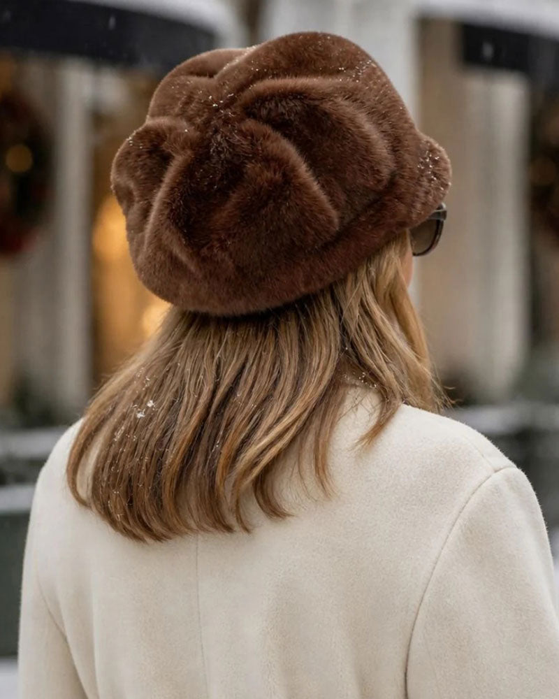 Chapeau Nuage en Fausse Fourrure