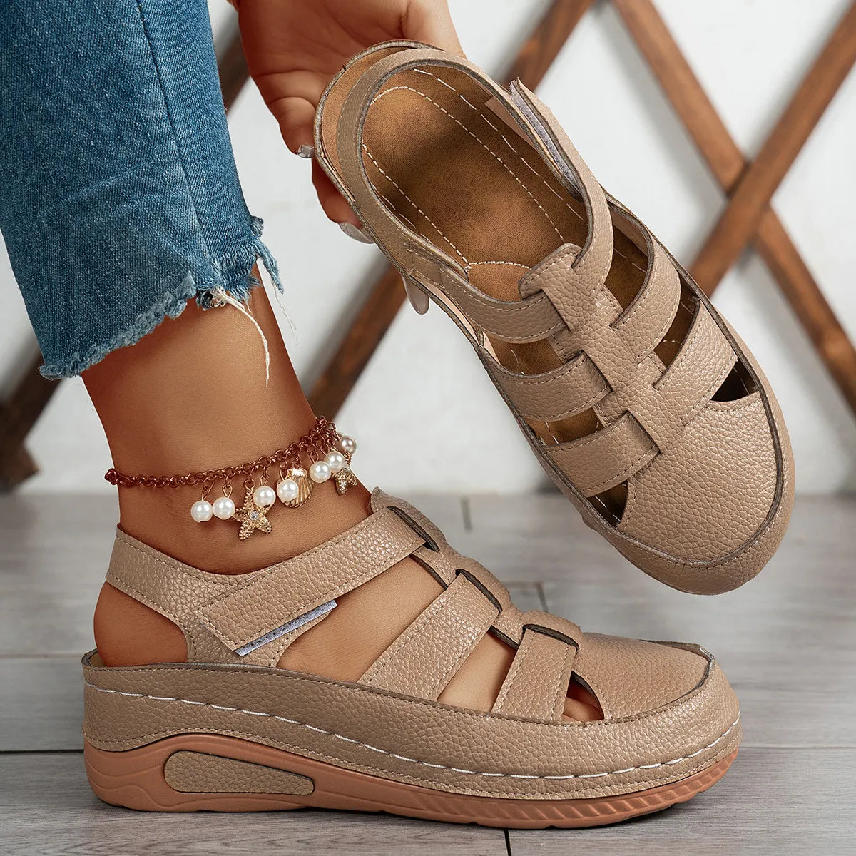 Soralia | Sandales pour femmes à la mode avec semelle de soutien