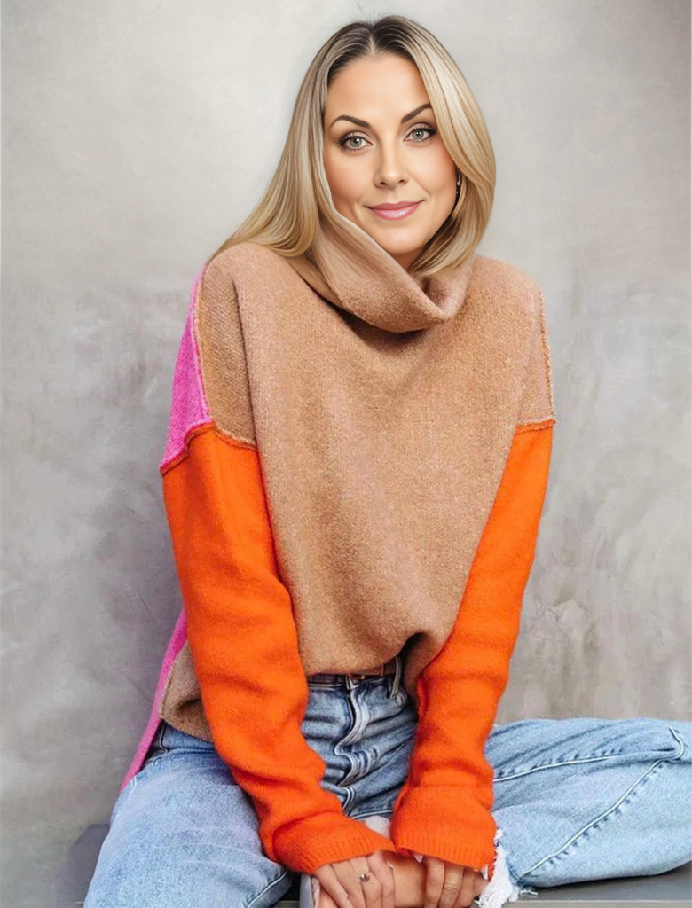 Julia | Pull col roulé pour femmes, chaud et moderne