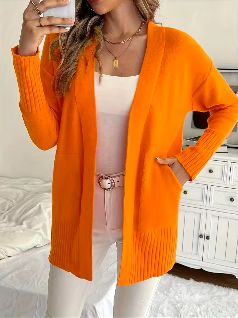 Ellen - Gilet Oversize Élégant en Côtelé
