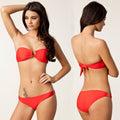 Bikini bandeau pour femmes avec anneau décoratif R&B