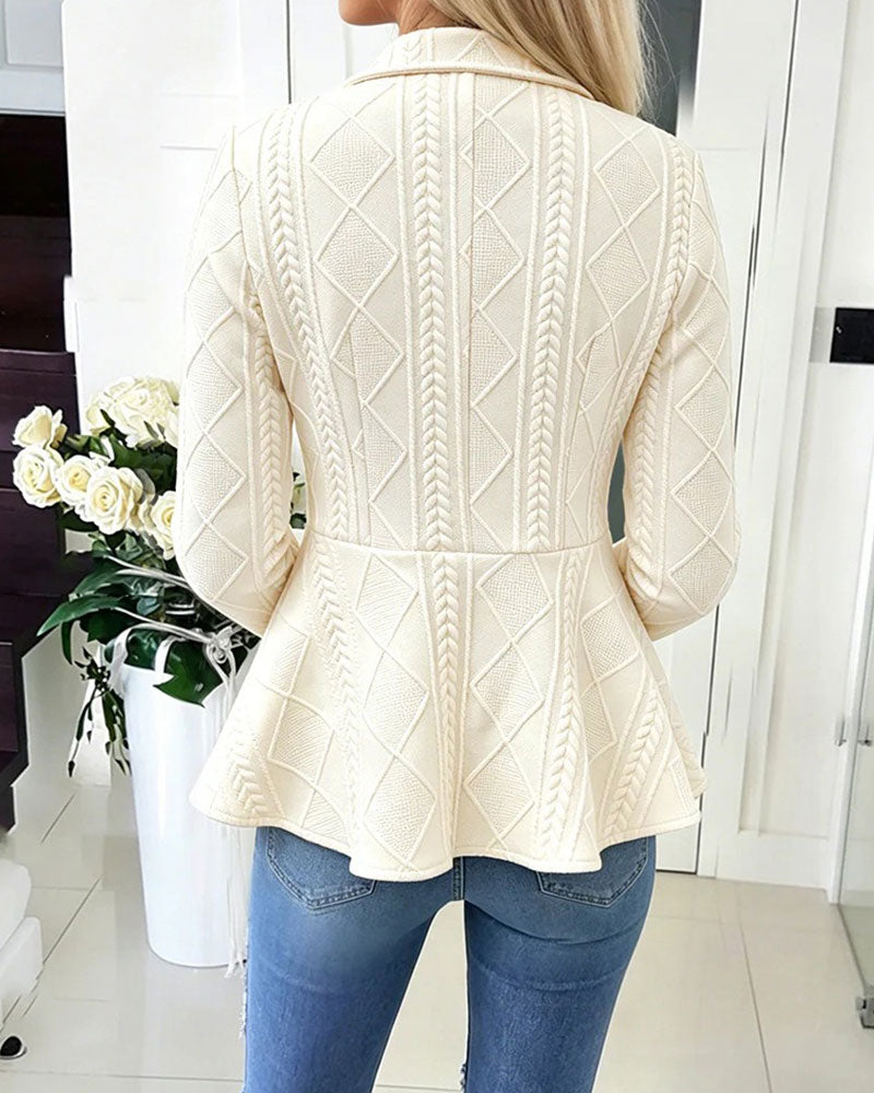 Manteau Casual à Boutons Unis