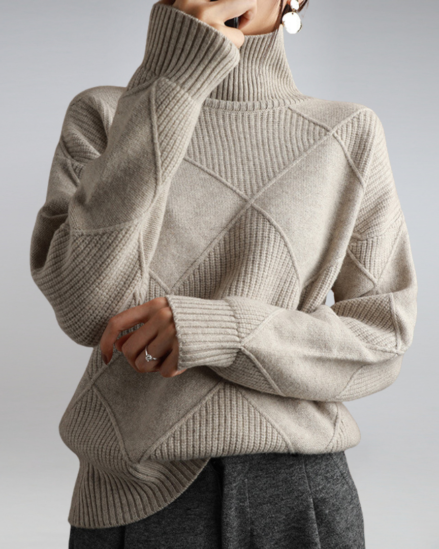 Elowen | Pull Col Roulé Élégant et Polyvalent
