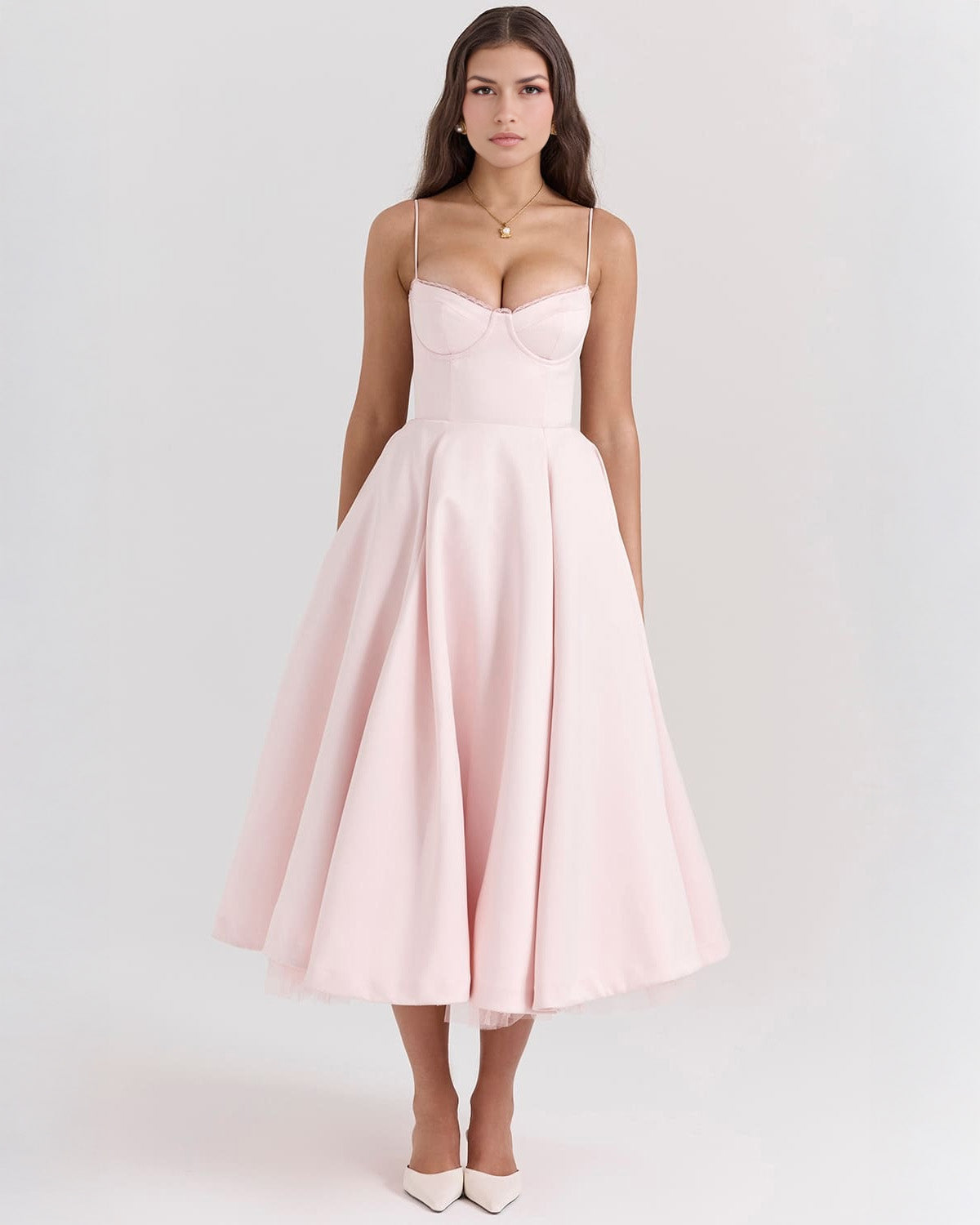 Ophira™ - Robe Midi Corset Élégante