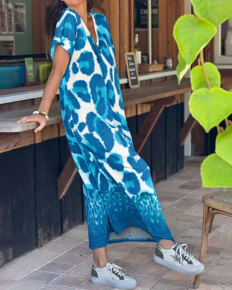 Robe Lâche Léopard Imprimé