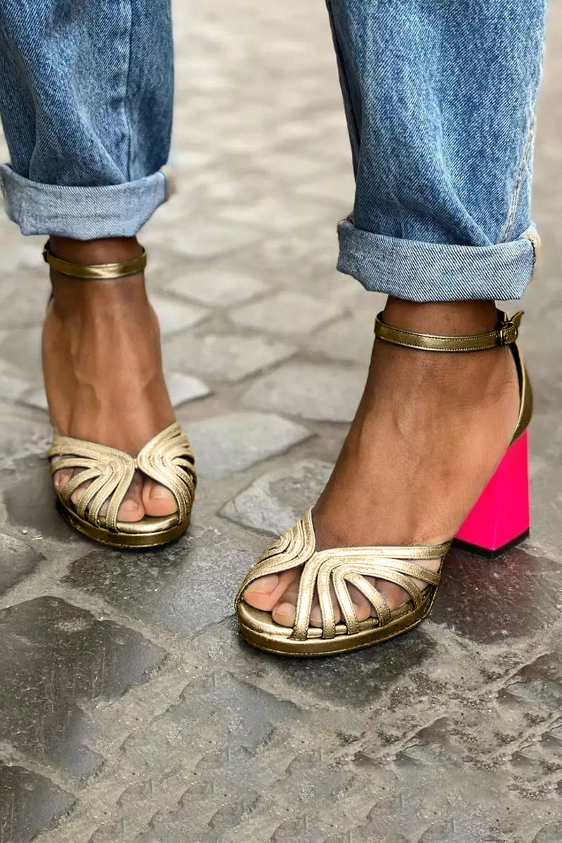 Milviana™ - Élégant talon bloc rose