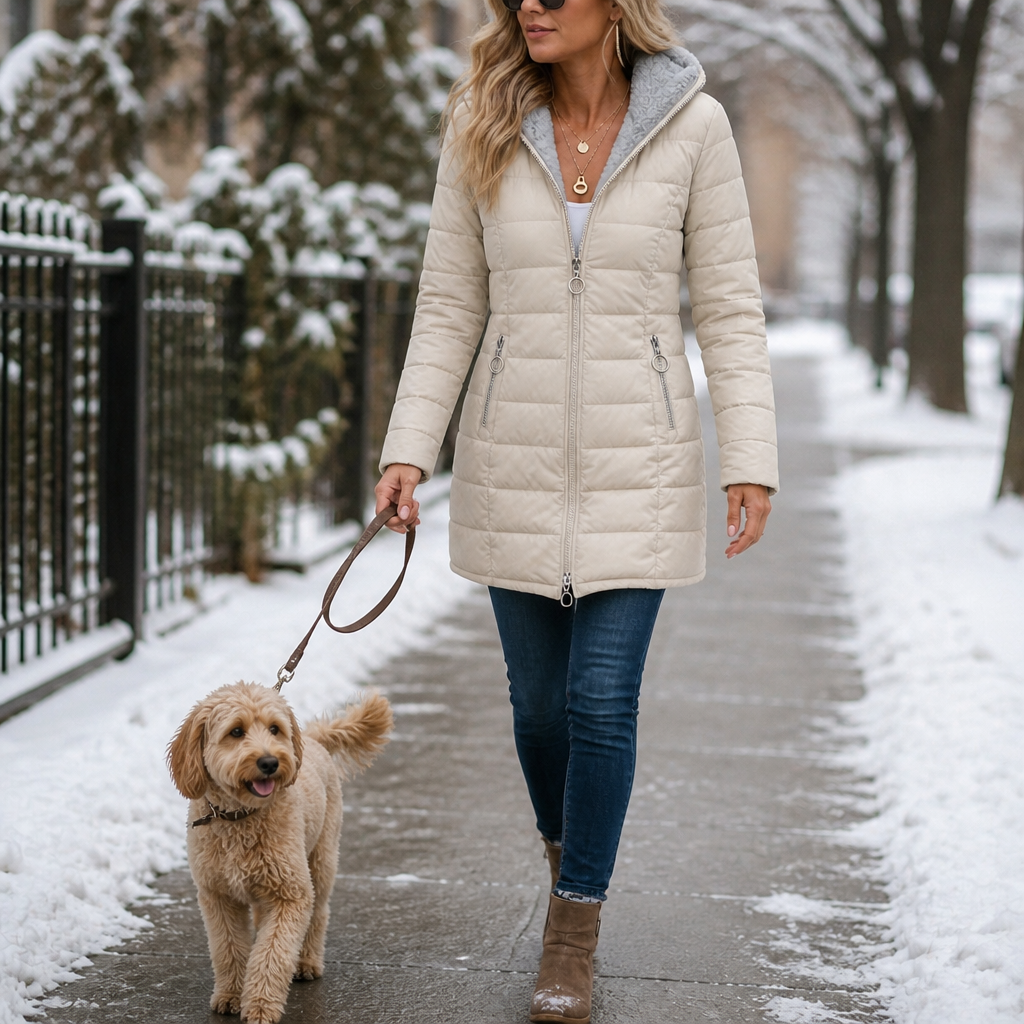 Stella | Veste matelassée pour femmes chaude et élégante avec capuche