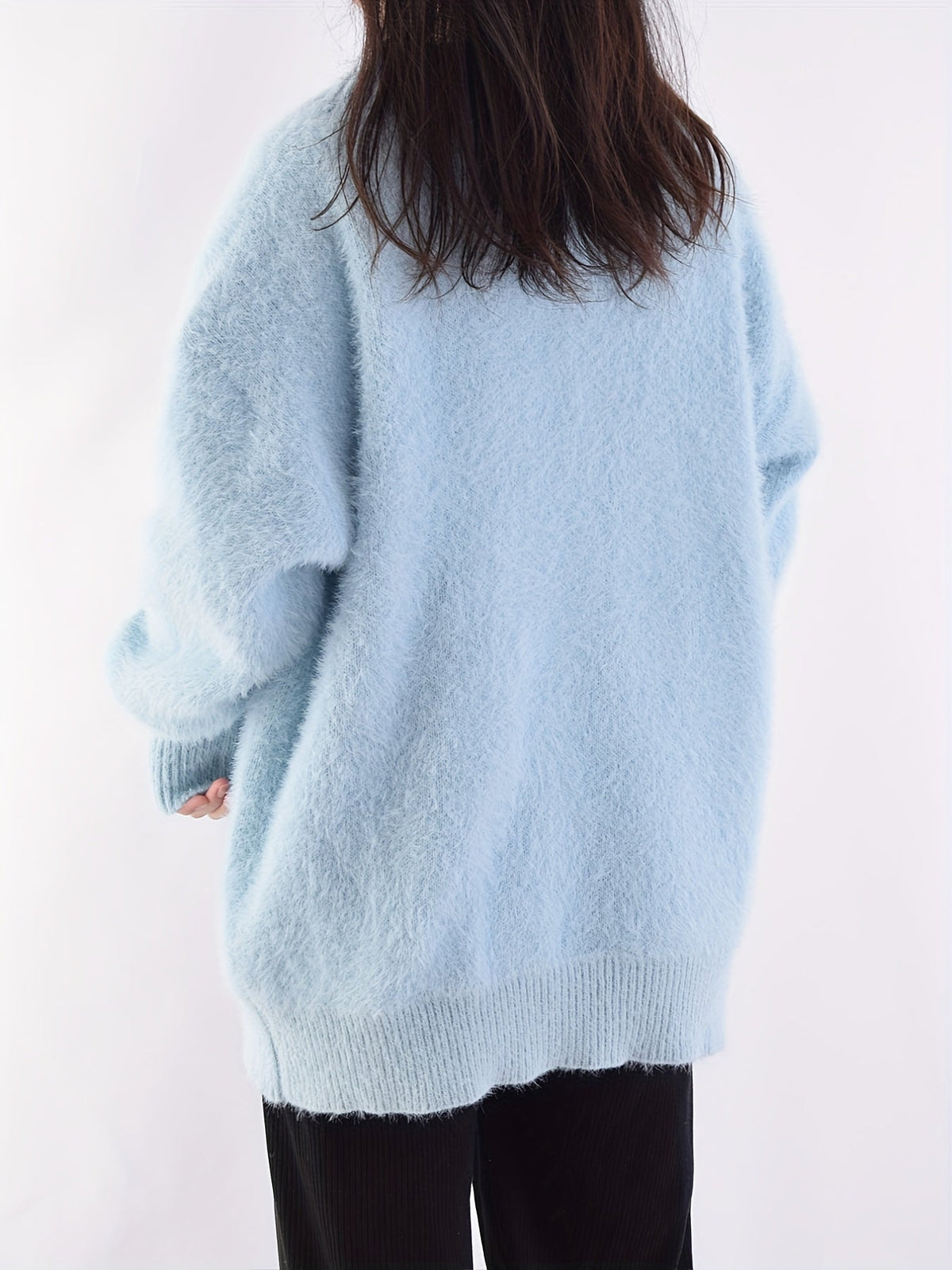 Linda - Gilet Oversized en Mohair Élégant