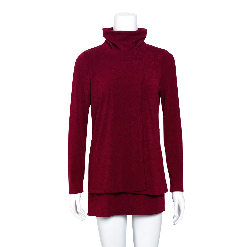 Tunique à col roulé longue pour femmes en jersey doux Echo Archive