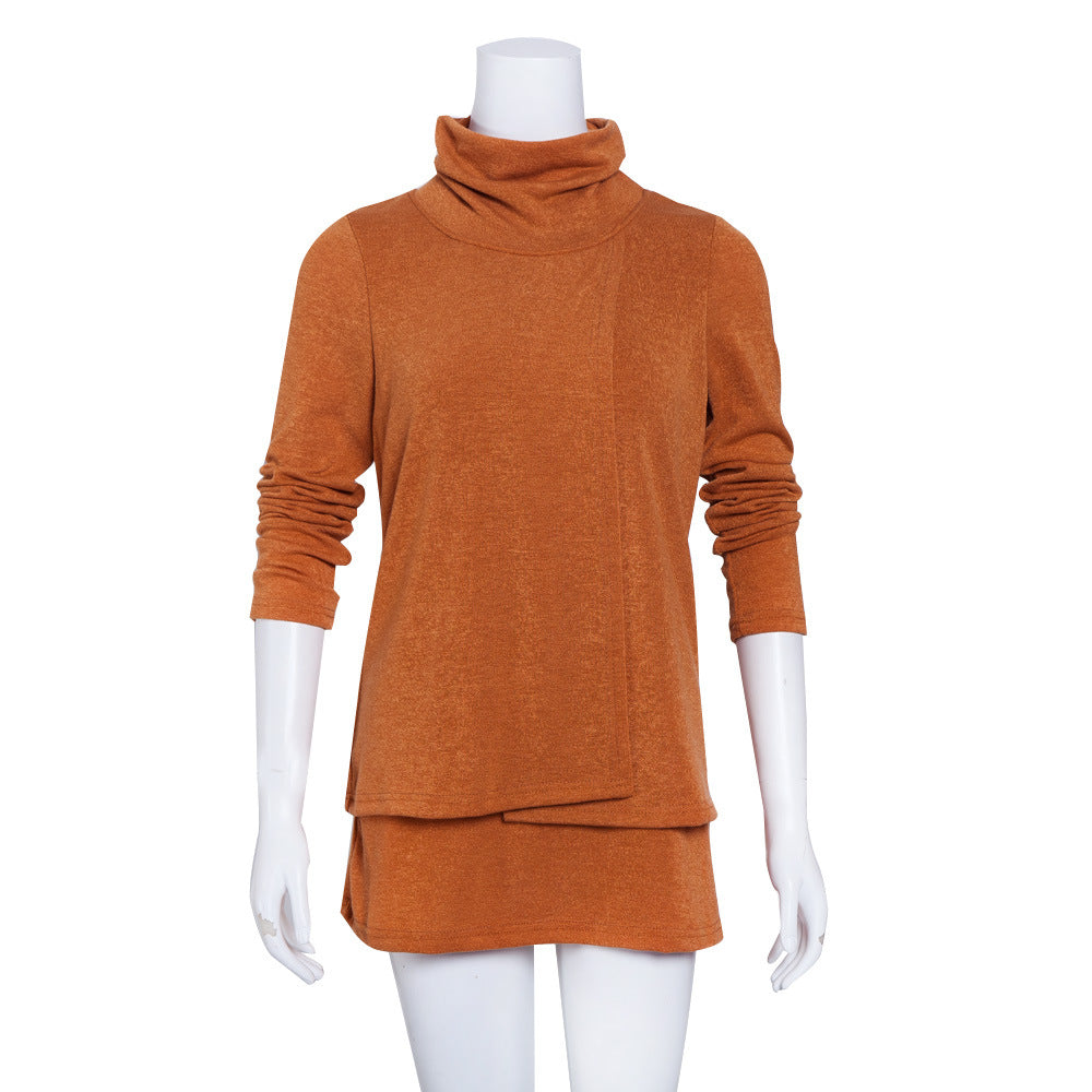 Tunique à col roulé longue pour femmes en jersey doux Echo Archive