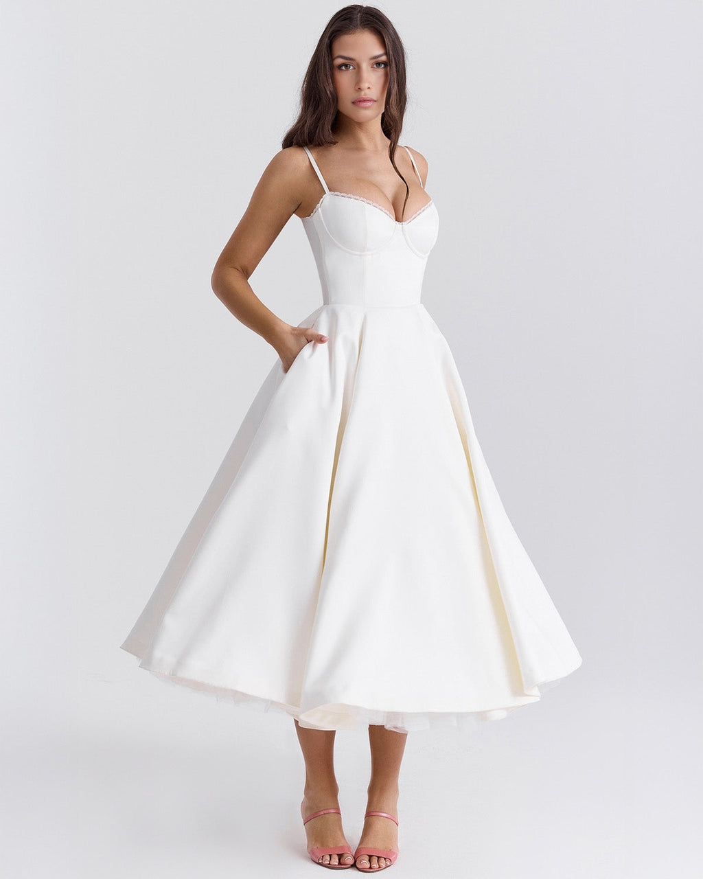 Ophira™ - Robe Midi Corset Élégante