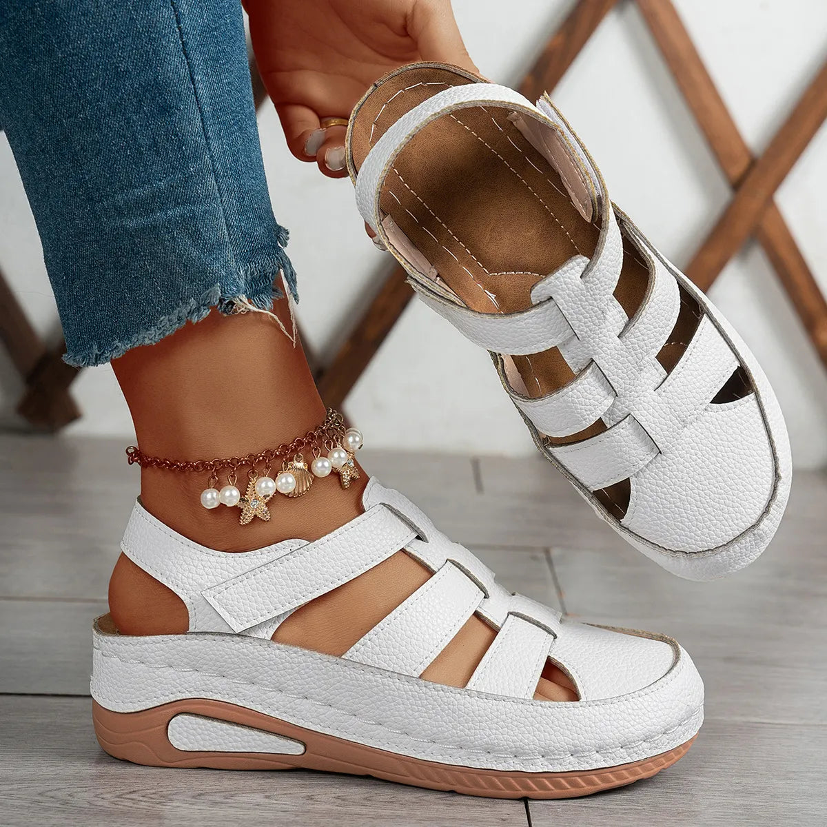Soralia | Sandales pour femmes à la mode avec semelle de soutien