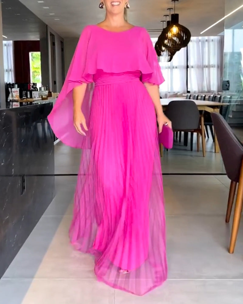 Robe Maxi A Ligne Col Rond